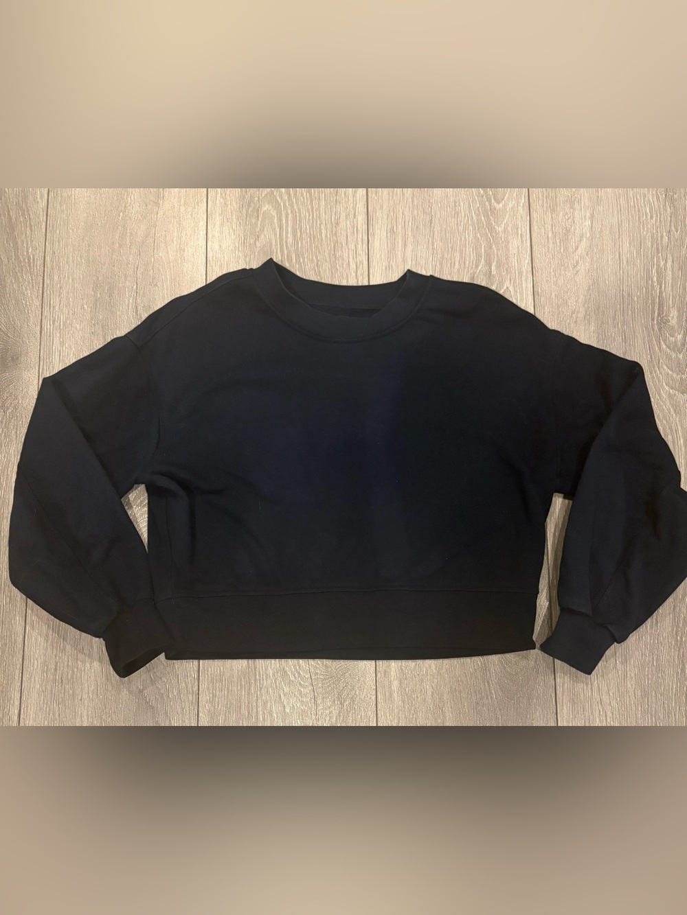 Lululemon Perfectly Oversized Cropped Crew *Softstreme Size 2 dark blue